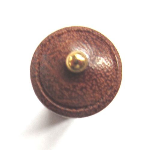 Violin endpin-Mahogany-flat round-gold pin