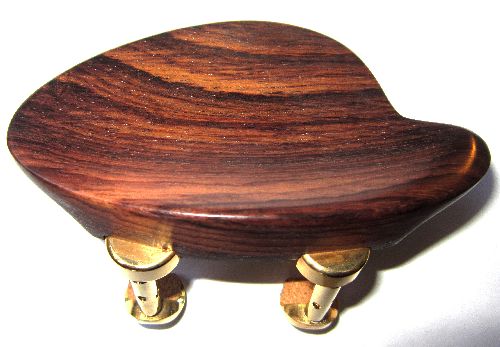 Violin chinrest- Flat Baron-Rosewood-Hill gold