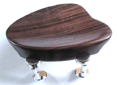 Viola chinrest- New Baron-Rosewood-Hill chrome