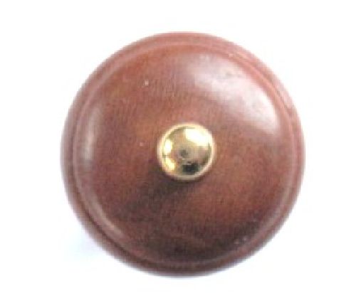 Violin endpin-Boxwood-flat round-Gold pin