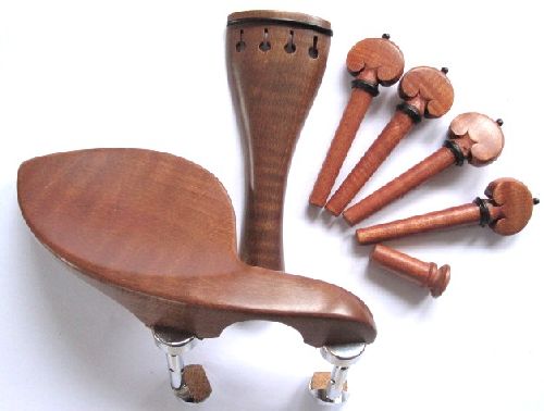 Violin fitting set- Maple-Heart-round tailpiece