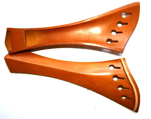 Viola tailpiece-"Schmidt Harp style-"Boxwood-white saddle-hollow