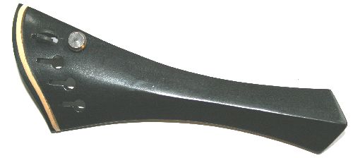 Viola tailpiece-"Schmidt Harp style"-Ebony-white saddle-1 tuner