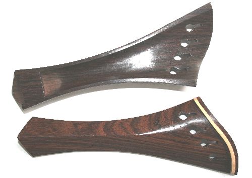 Viola tailpiece-"Schmidt Harp style"-Rosewood-white saddle-hollow