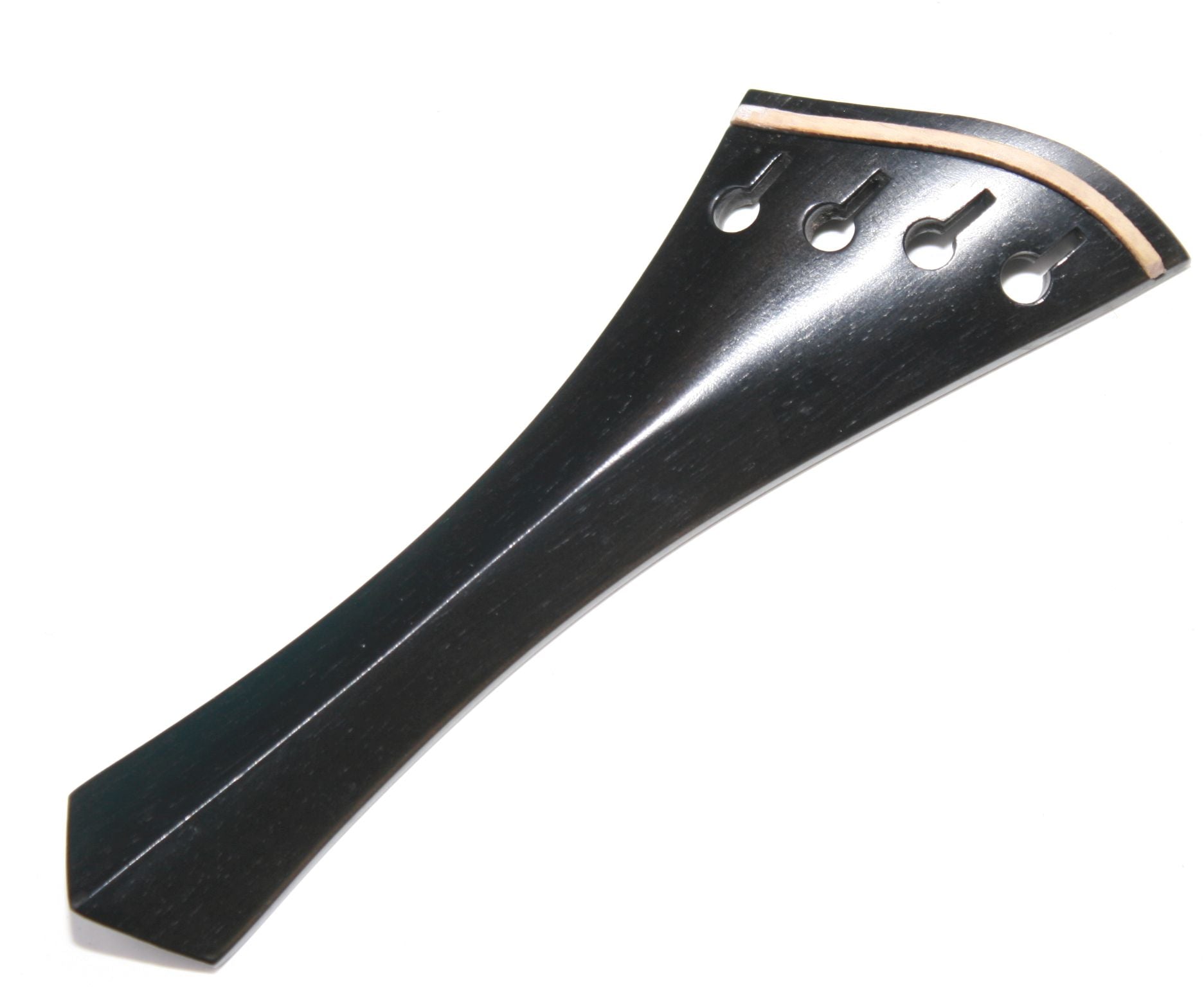 Viola tailpiece-"Schmidt Harp style-Ebony-White saddle-125mm