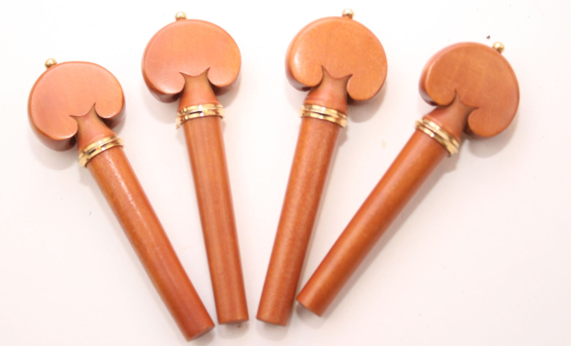 Violin pegs-Heart-Boxwood Castell- Gold trimmed