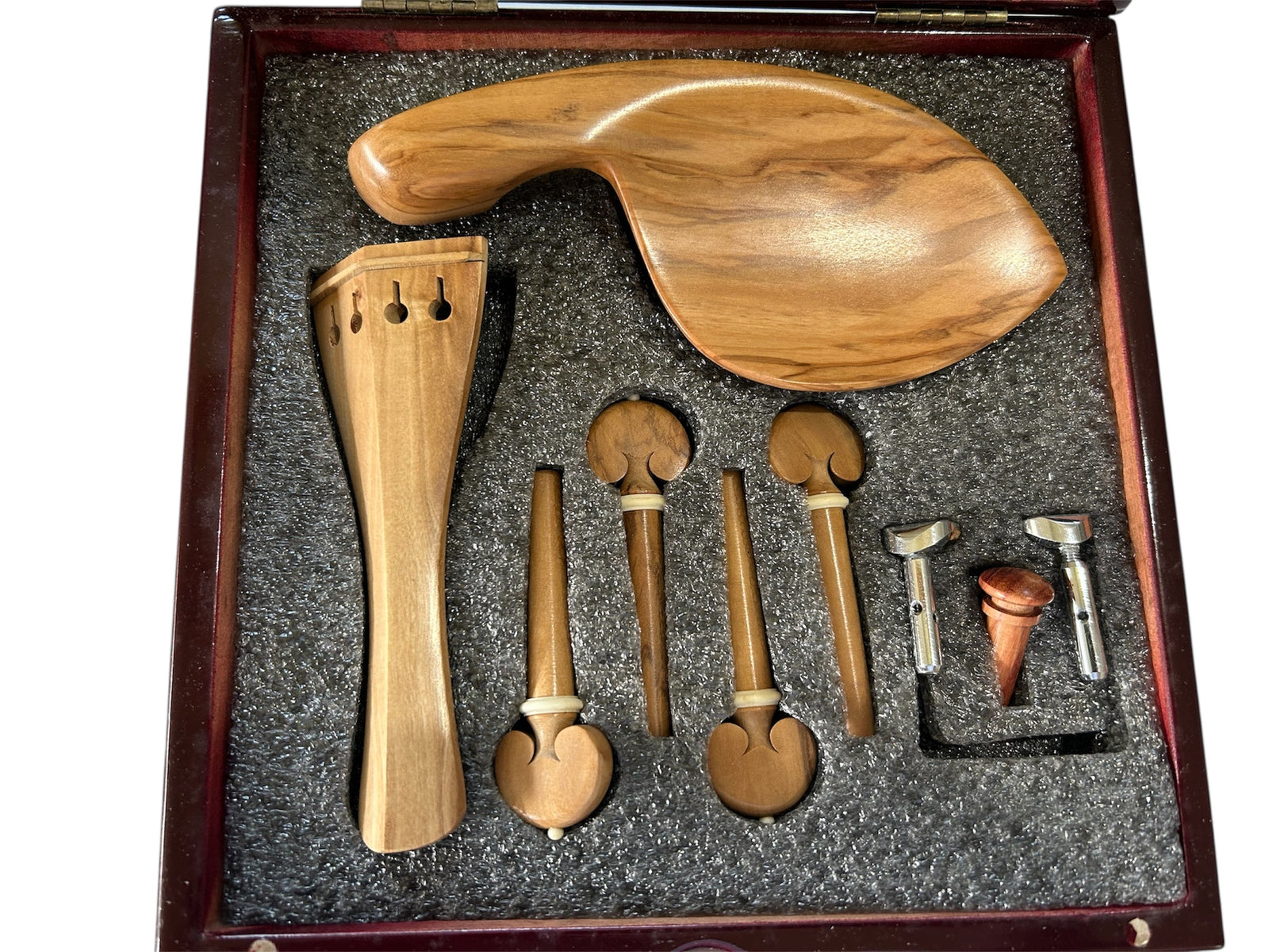 Violin Fitting Set-Olive-White Trimmed