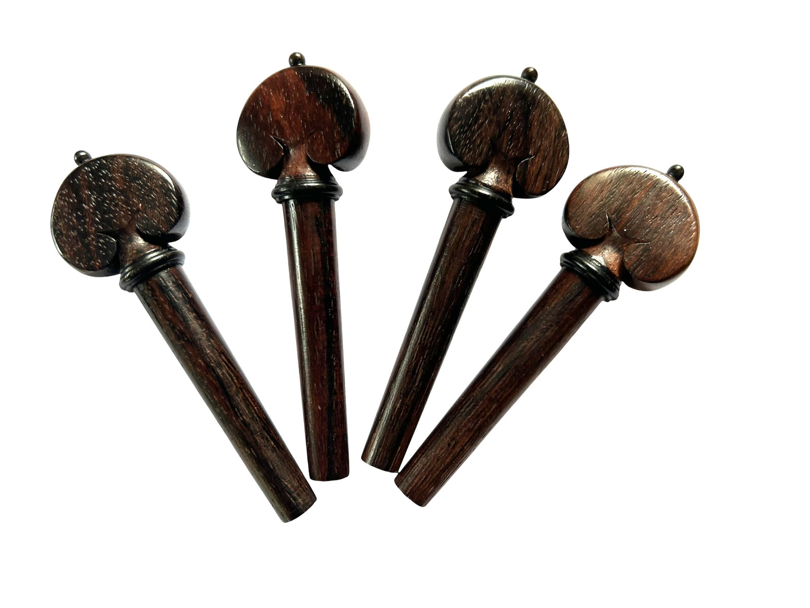 Violin Pegs-Heart-Rosewood-Ebony trimmed