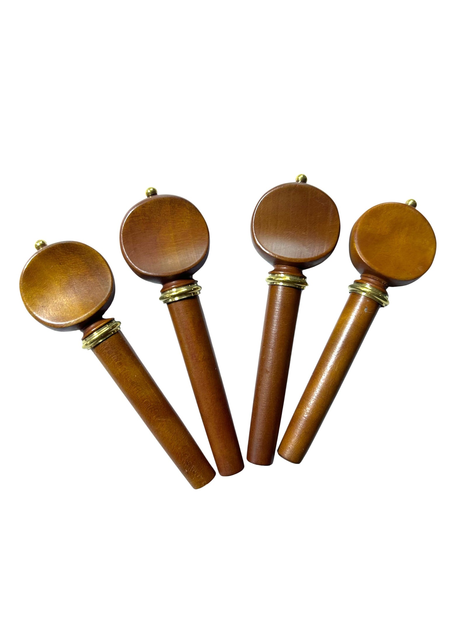 Violin Pegs-Mirecourt-Boxwood-Gold Trimmed