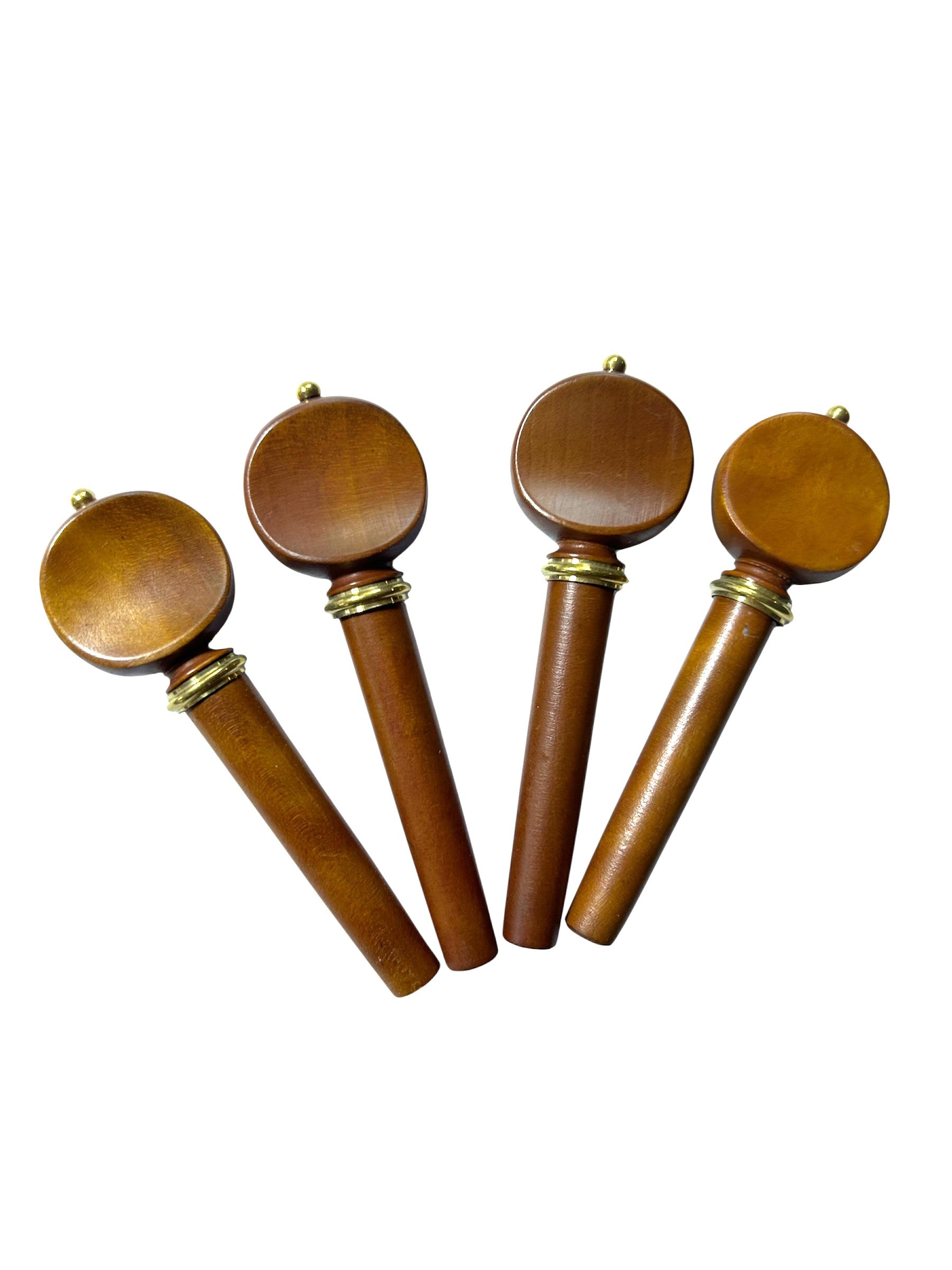 Violin Pegs-Mirecourt-Boxwood-Gold Trimmed