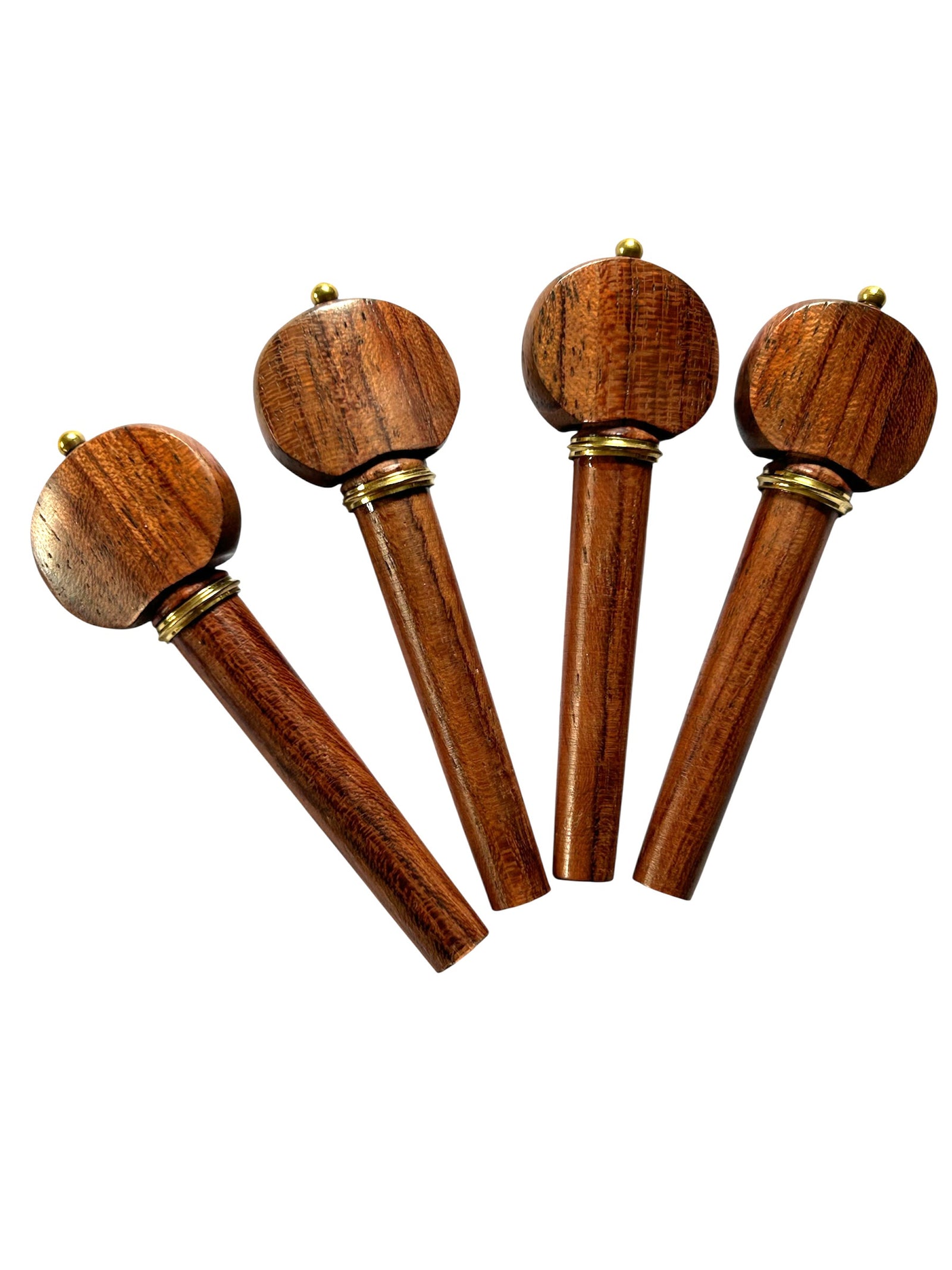Violin Pegs-Hill-Bubinga-Gold Trimmed