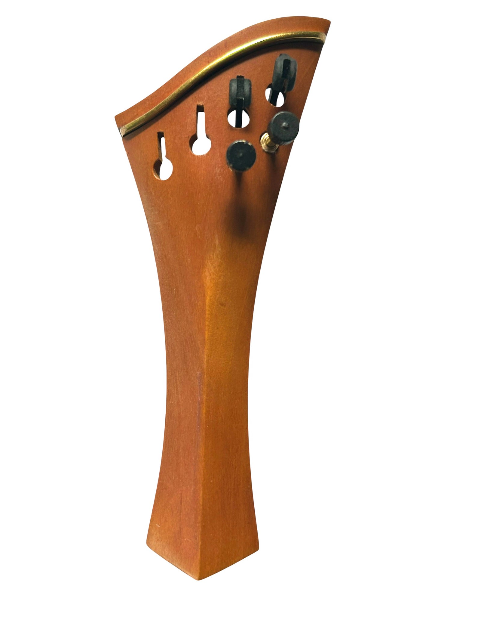Violin Tailpiece-"Harp"-Boxwood-Gold Saddle-2 Carbon Tuners-108mm