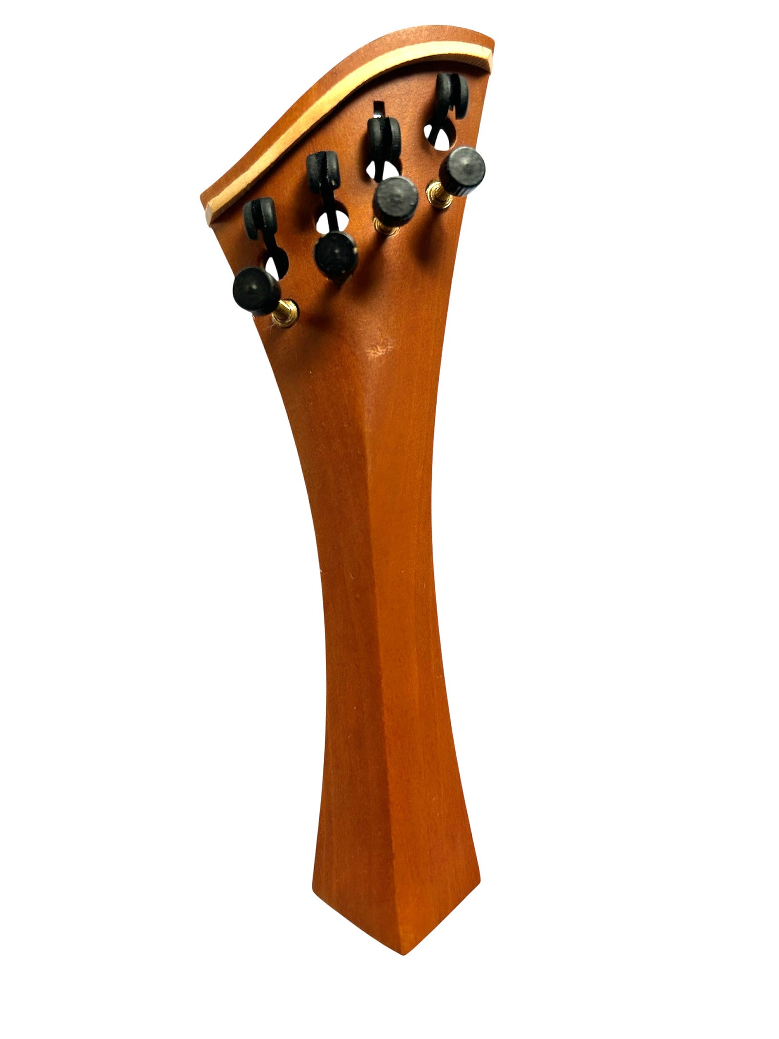 Viola Tailpiece-"Harp"-Boxwood-white saddle-4 tuners-125mm