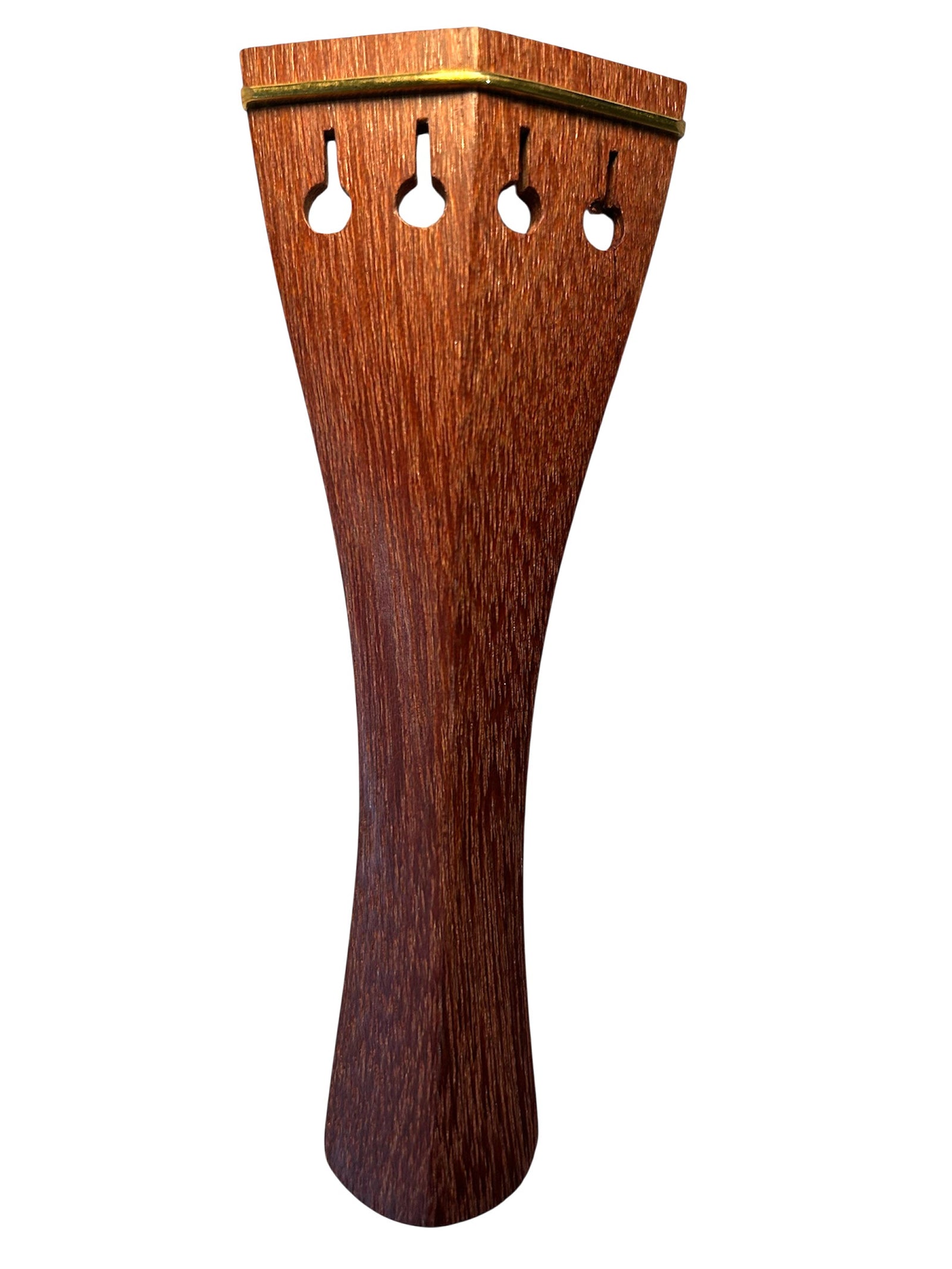 Violin Tailpiece-Hill-Mahogany-Gold saddle-108mm