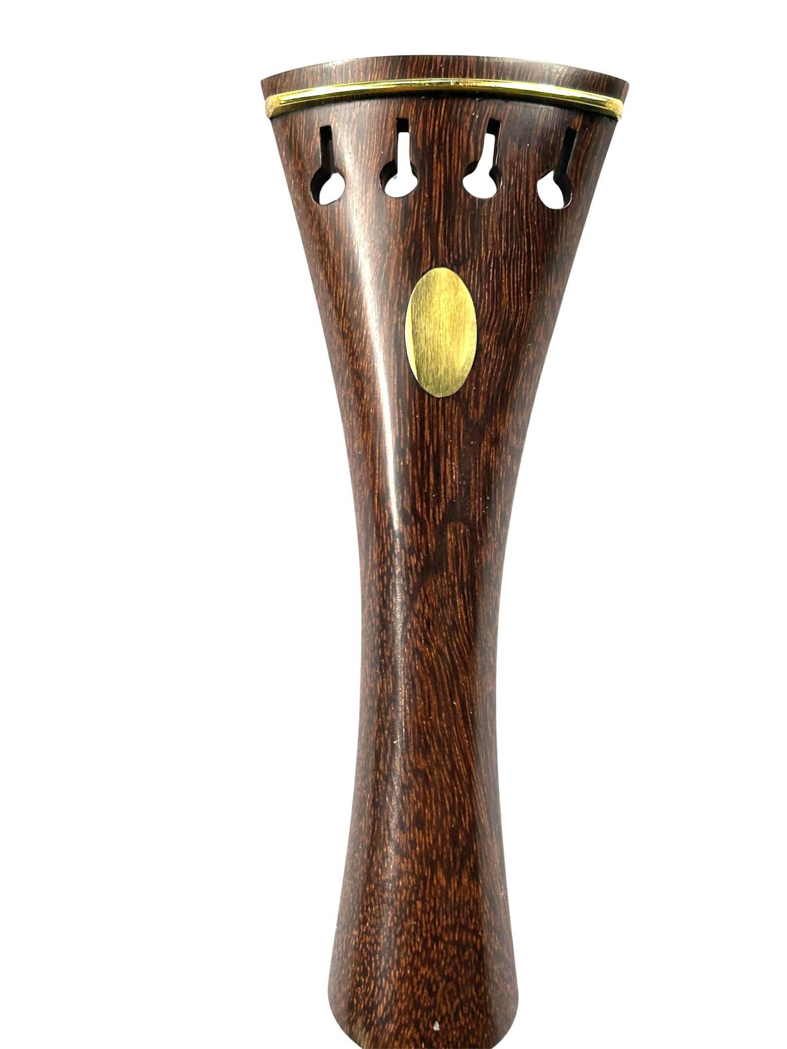 Violin Tailpiece-French-Ebony-Fleur De Lys-Gold Saddle-114mm