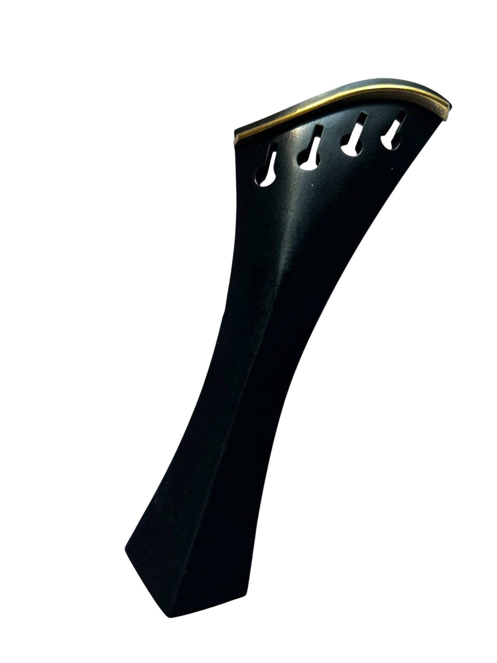 Violin Tailpiece-Harp-Ebony-Gold Saddle