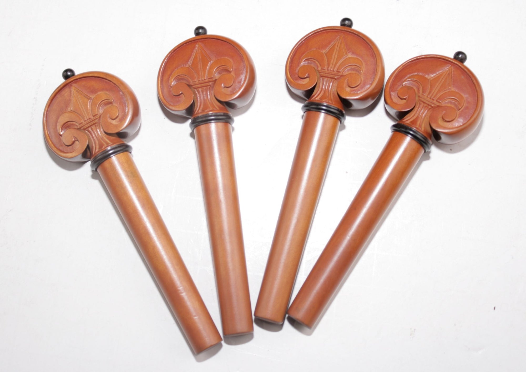 Cello pegs-Heart-Boxwood-Carved F.D.L.