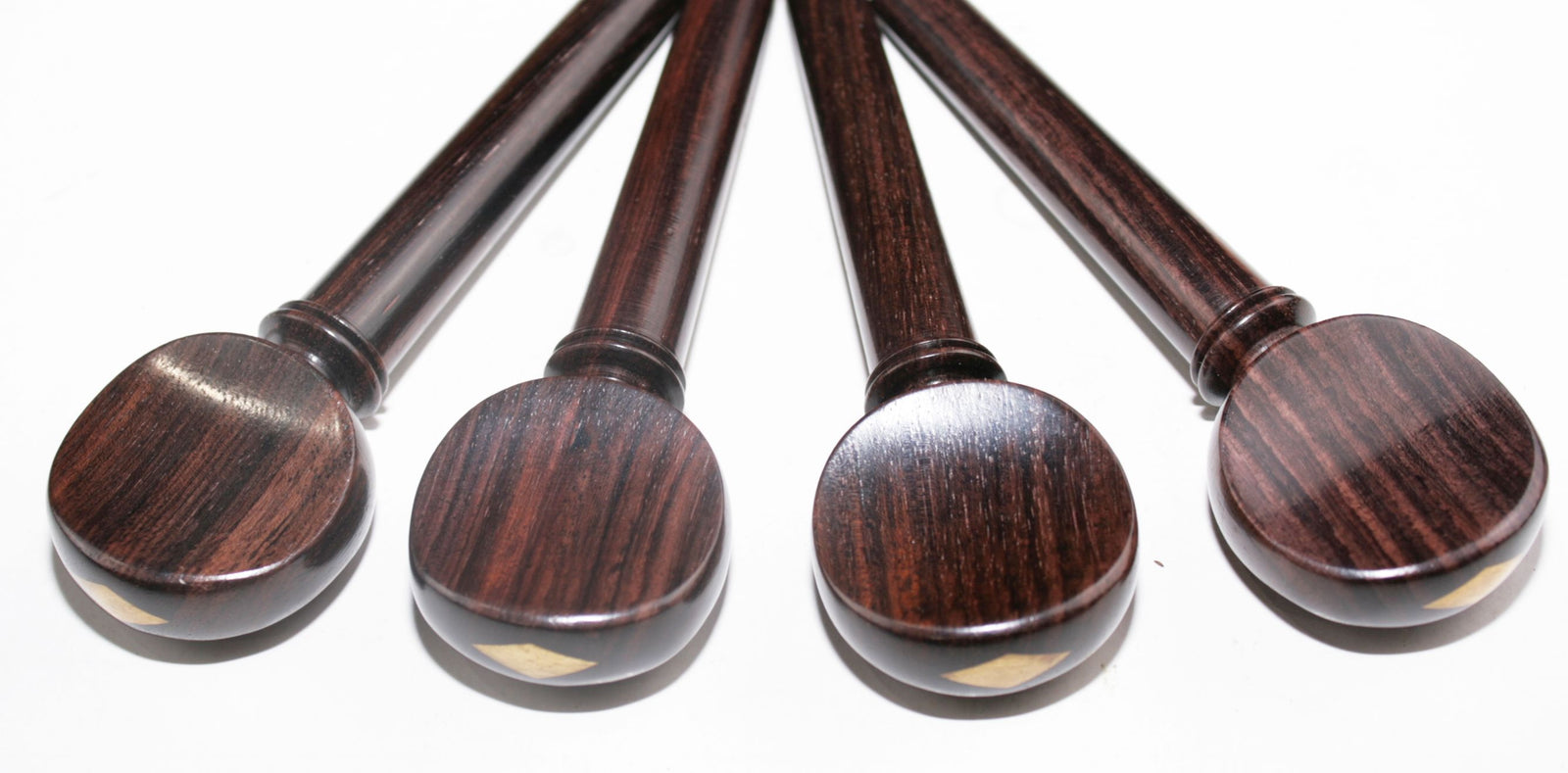 Cello Pegs Mirecourt- Rosewood with Diamond Brass inlay