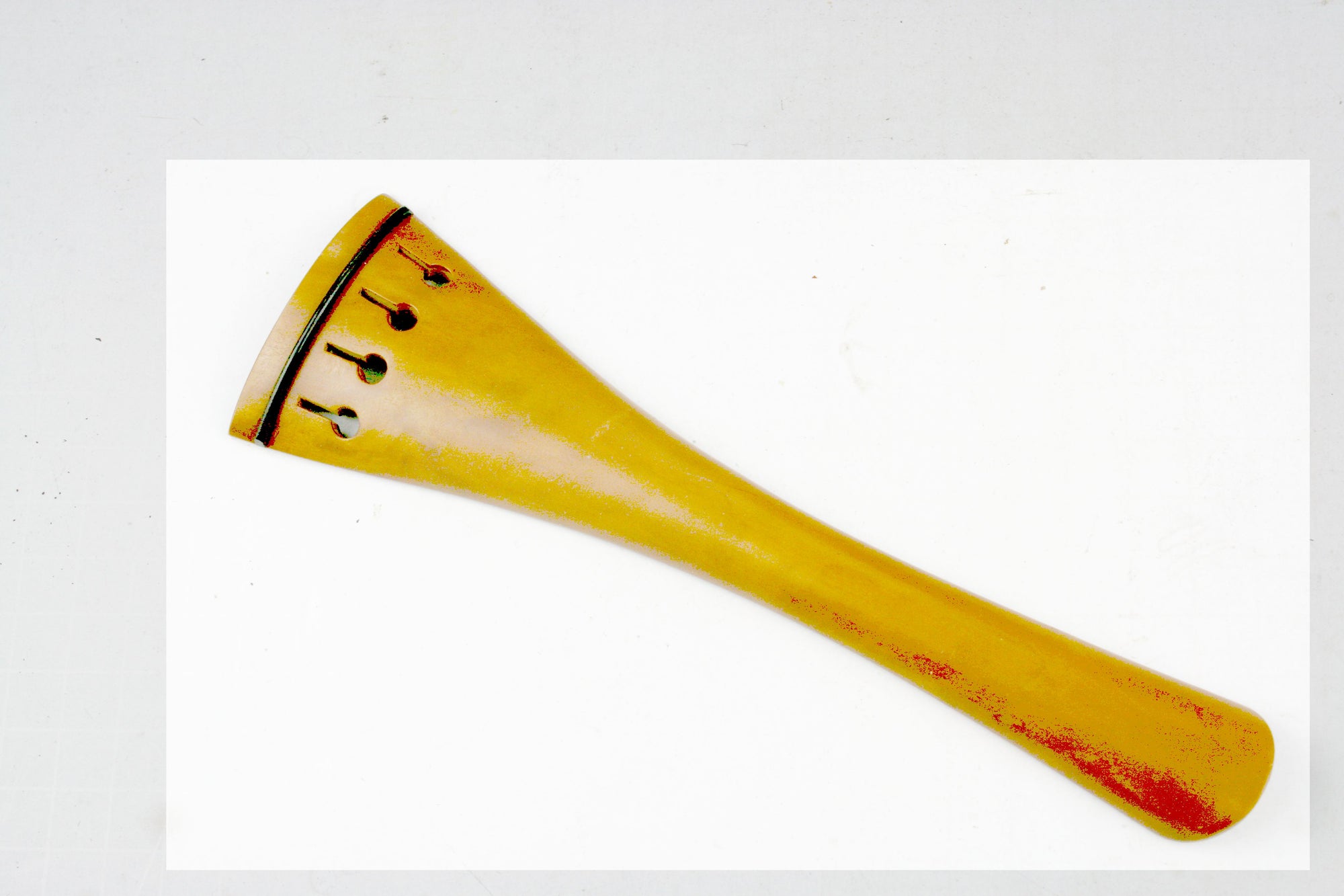 Cello tailpiece-French-Flamed Boxwood