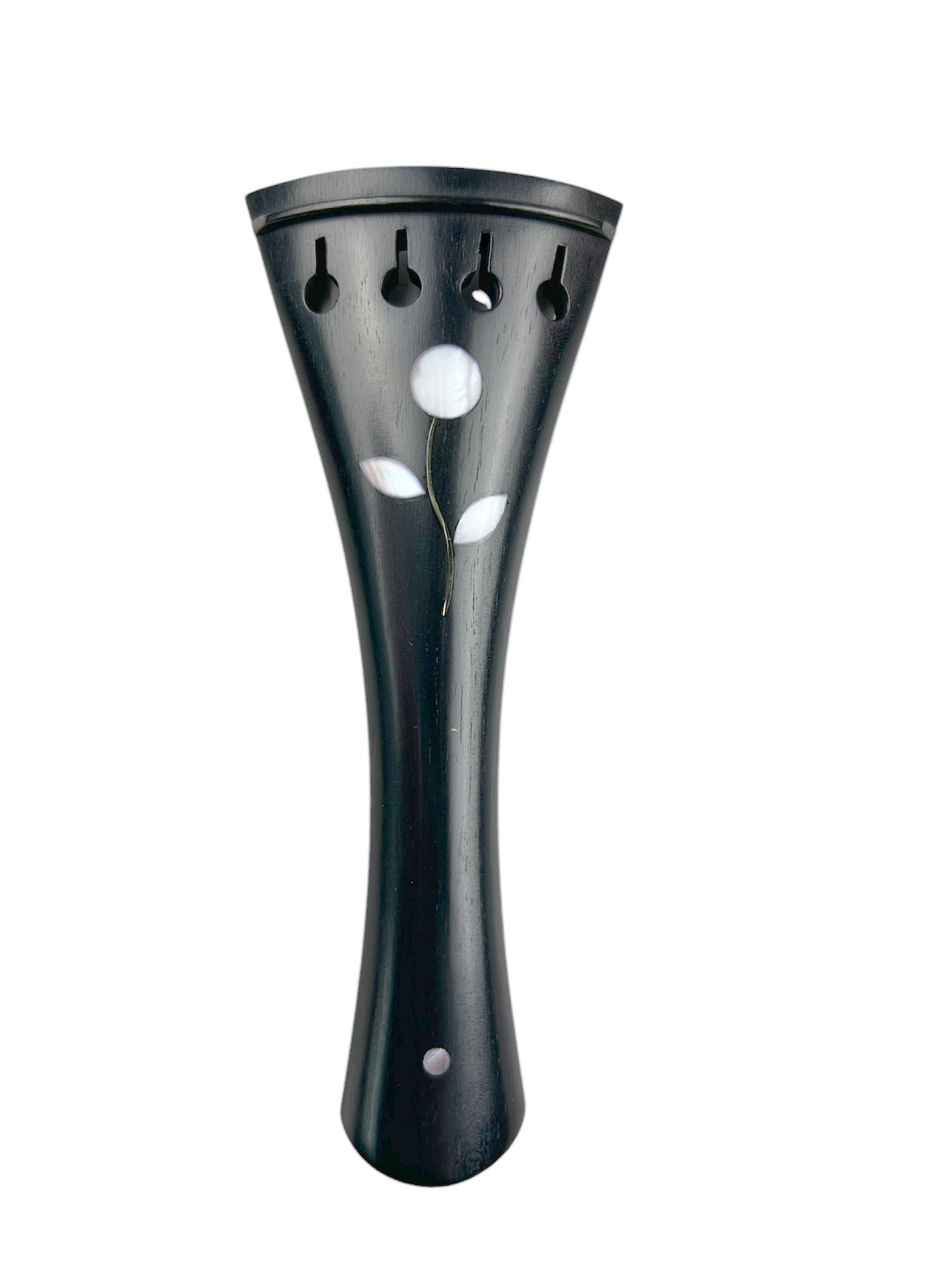 Violin Tailpiece-French-Ebony-Flowers Inlay
