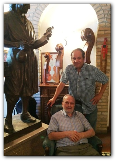 Dov Schmidt with his friend the late Maestro F. Bissolotti