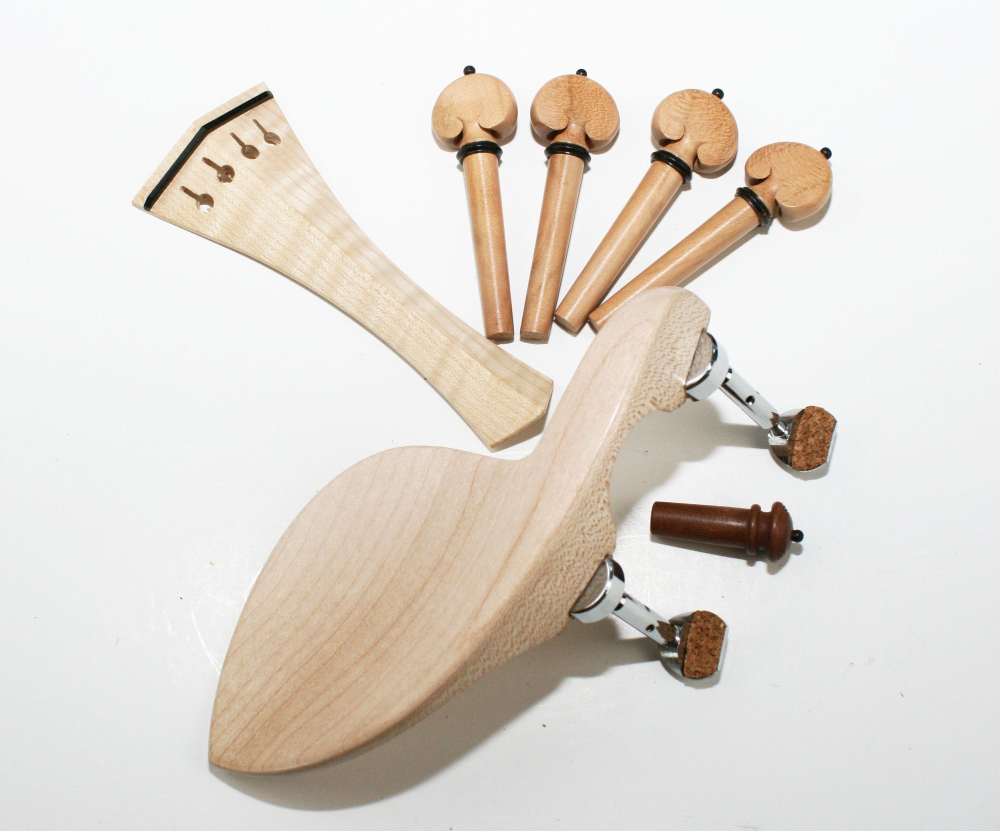 Violin fitting set- Maple unstained