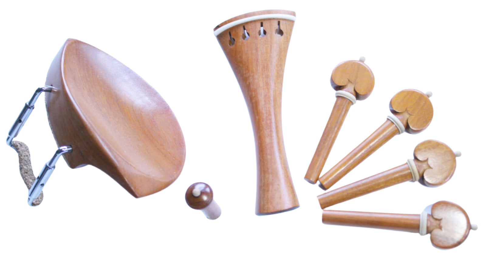 Violin Fitting Set-Pernambuco-White trimmed