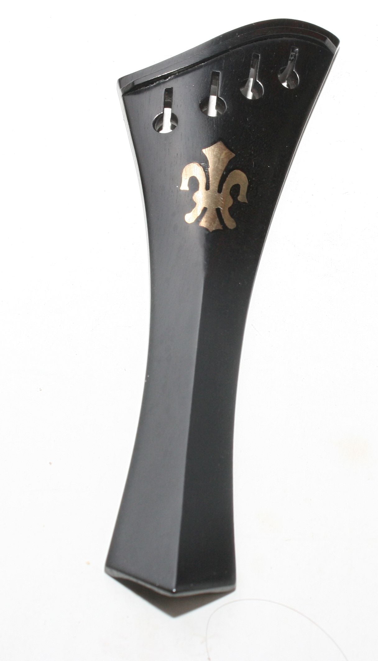 Viola Tailpiece-"Harp"-Ebony-Brass Fleur de Lys-135mm