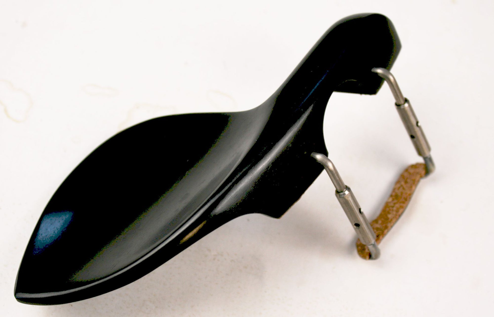 Violin chinrest- Guarneri-Ebony-Titanium brackets