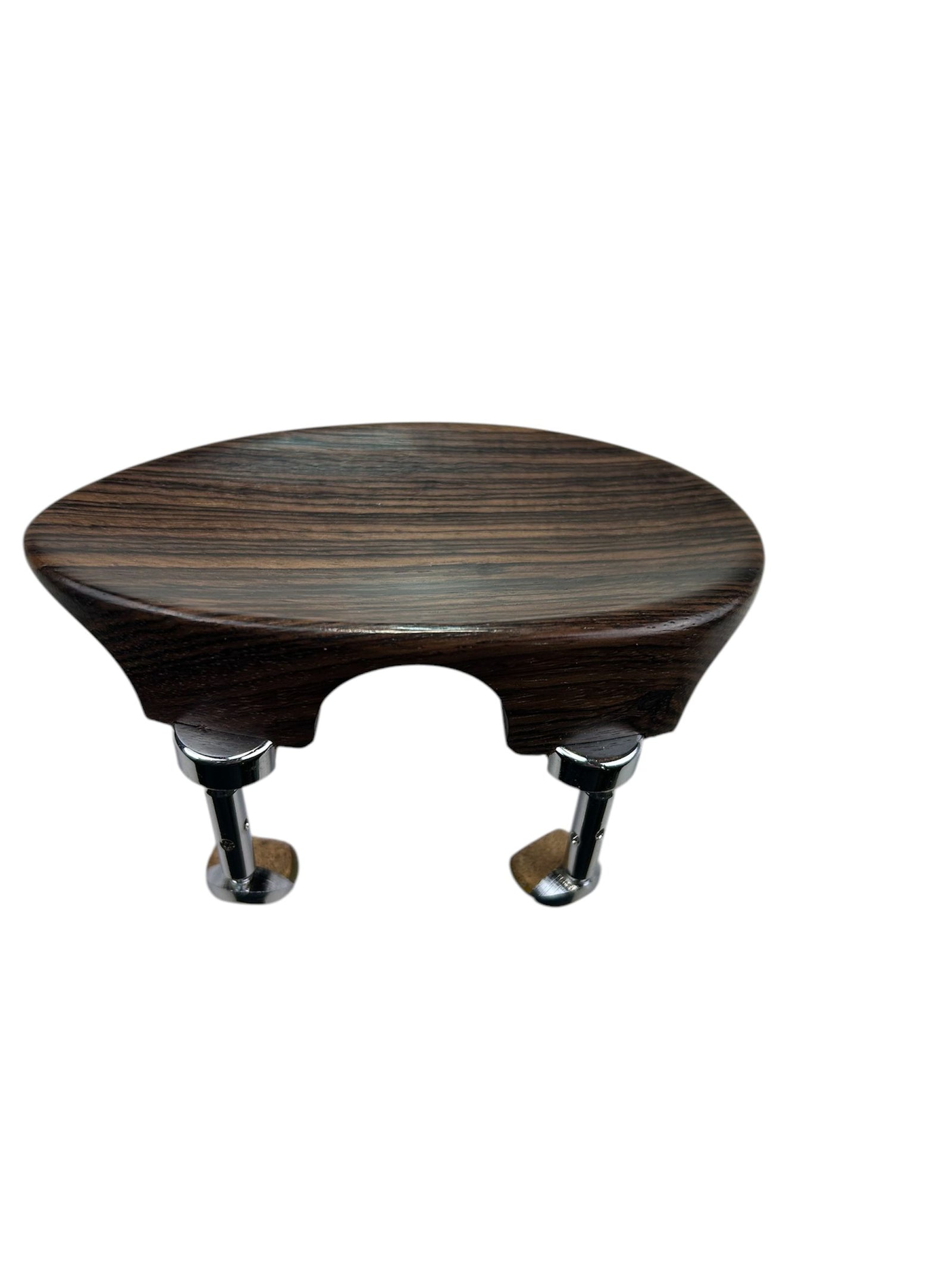 Violin Chinrest-Flat Flesch-Rosewood-Hill Chrome