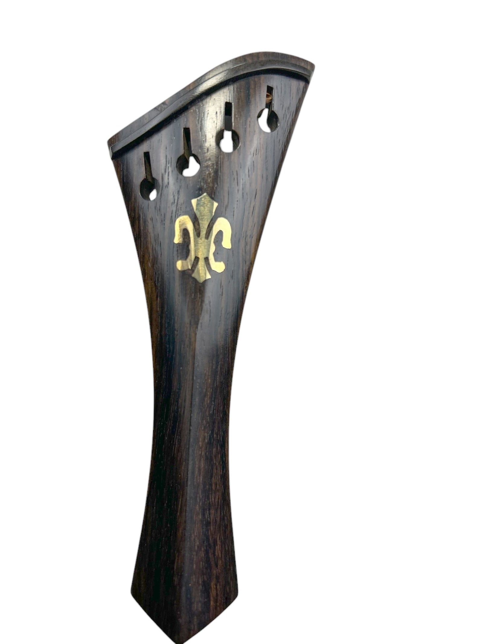 Violin Tailpiece-Harp-Rosewood-Brass Fleur de lys