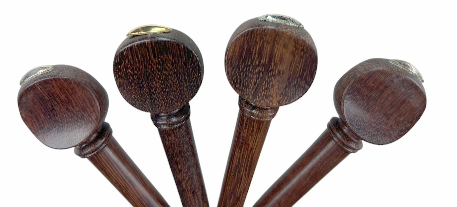 Violin pegs-Mirecourt-Rosewood-Brass cap