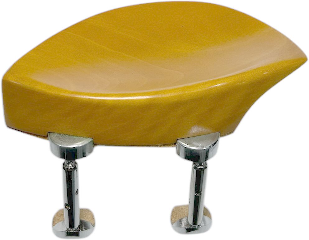 Violin Chinrest-Teka-Boxwood-Hill Chrome