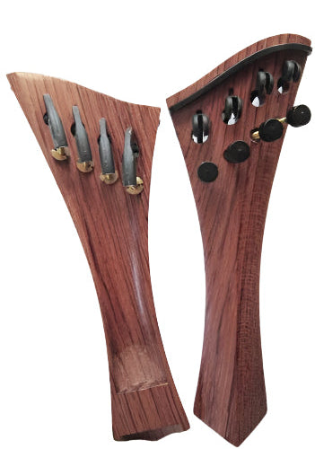 Violin tailpiece-"Scmidt Harp style- Chakte Viga-(Mexican Pernambuco)-4 tuners-hollow