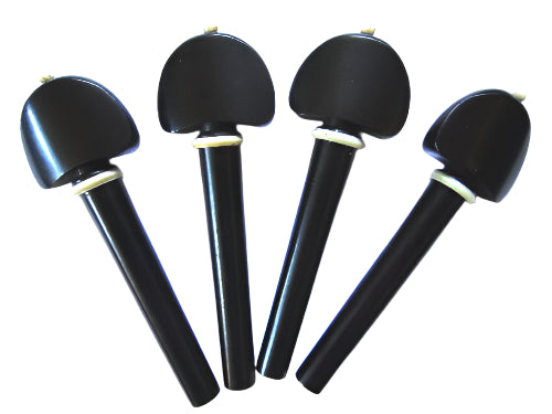 Cello pegs-Hill-Ebony-white trimme