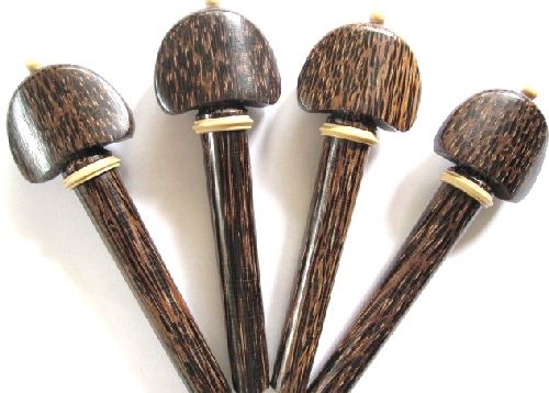 Cello pegs-Hill-Tigerwood-white trimme