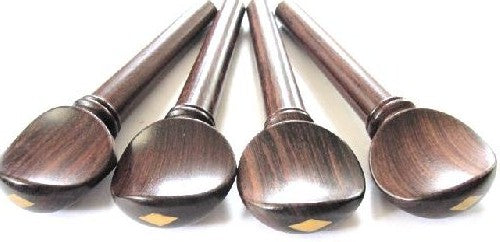 Cello pegs-Swiss-Rosewood-diamond inlay