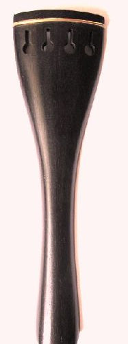 cello tailpiece-Round-Ebony-Gold saddle