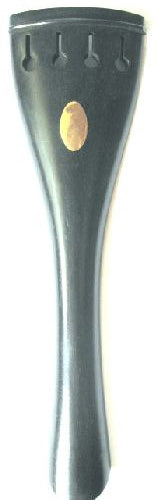 Cello tailpiece-Round-ebony-brass olive