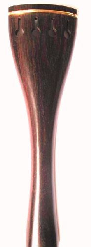 Cello Tailpiece-Round-Rosewood-Gold saddle.