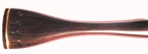 Cello Tailpiece-Round-Rosewood-Gold saddle.