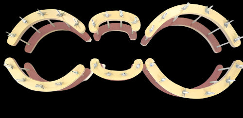 Cello-set of garland of gluing clamps