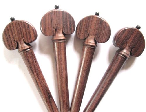 Cello pegs-Heart-Rosewood-black pin