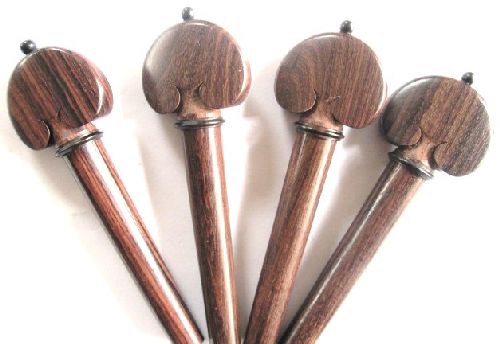 Cello Pegs-Heart-Rosewood-Ebony collar & pin