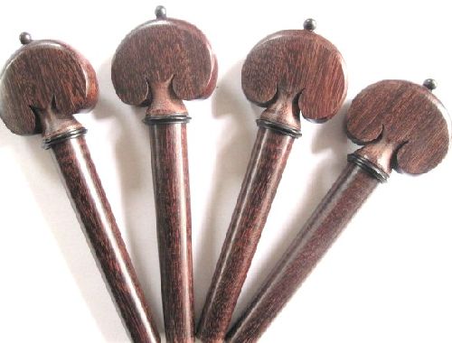 Cello pegs-Heart-Tetul-Ebony collar & pin