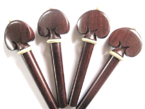 Cello pegs-Heart-Tetul-white trimme