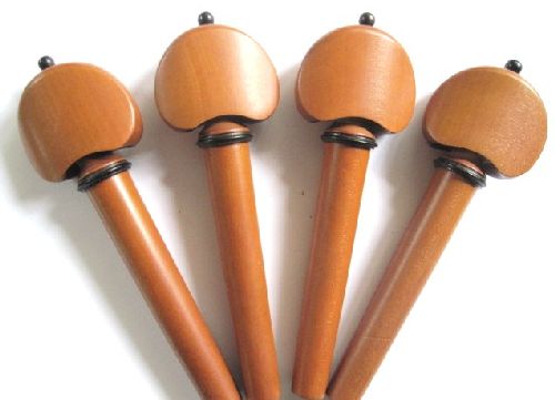 Cello pegs-Hill-Boxwood-Black collar & Pin