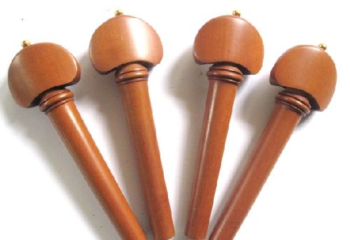 Cello pegs-Hill-Boxwood-gold pin