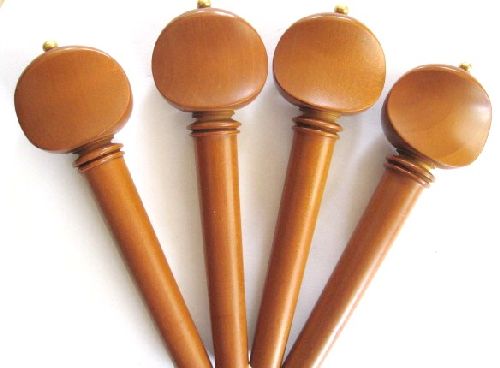 Cello Pegs-Swiss-Boxwood-gold pin