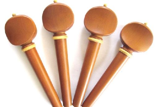 Cello pegs-Swiss-Boxwood-white trimme